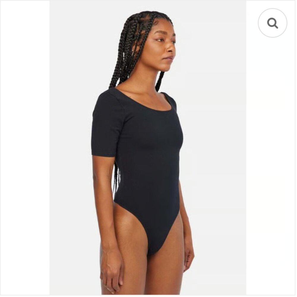 LACAUSA Women's Dawn Leotard/Bodysuit Short Sleeve Fitted Stretch - XS